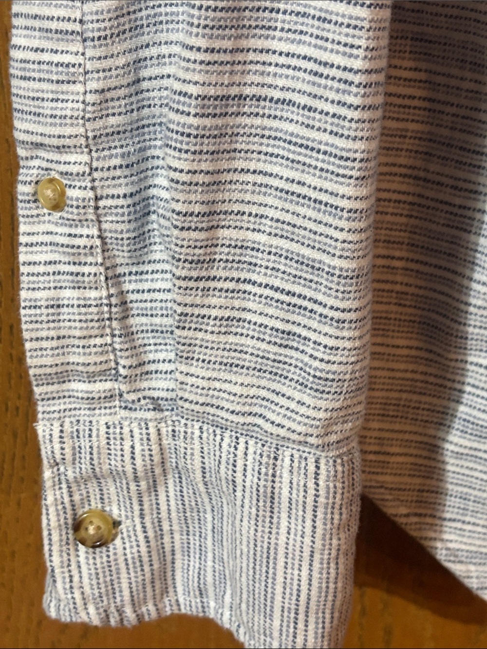 J. Crew Striped Button-Up Shirt in Blue and Cream - Cotton - Picture 5 of 6